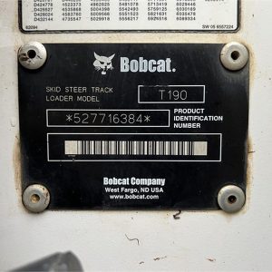 2005 BOBCAT T190