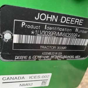 2021 John Deere 3039R